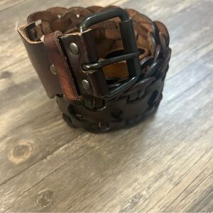 Equal Hands Allison Explorer Genuine Leather Belt Size Medium Brown